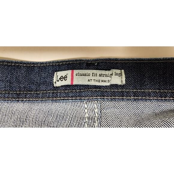 Lee Jeans Women’s 12P Blue Denim Classic Fit Straight Leg High Rise - Picture 7 of 8